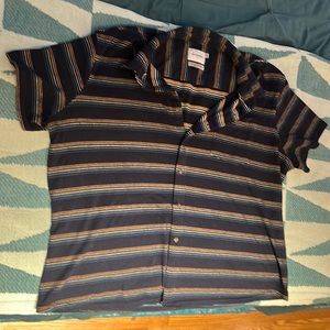 Striped Short Sleeve Button Up